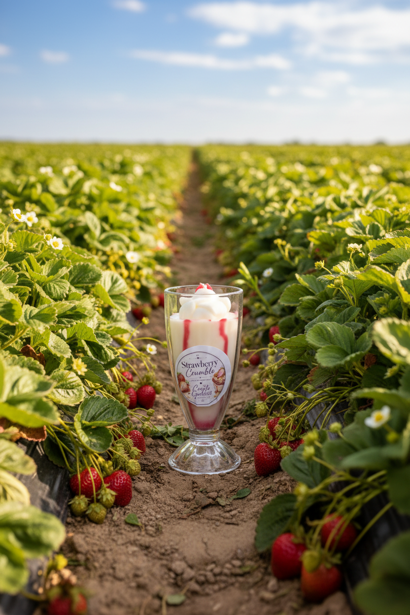 Strawberry Milkshake Candle | Sweet Strawberry Dessert Candle | Coconut Soy Summer Candle