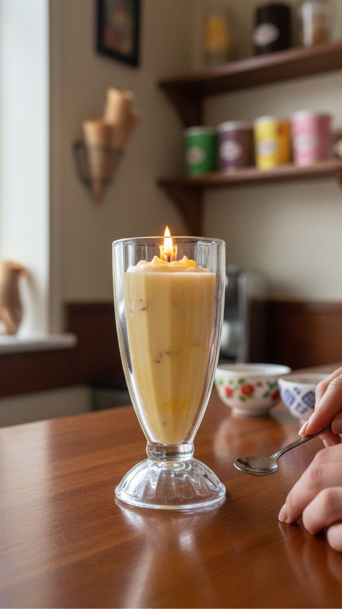 Banana Milkshake Candle | Sweet Banana Dessert Candle | Summer Coconut Soy Wax Candle