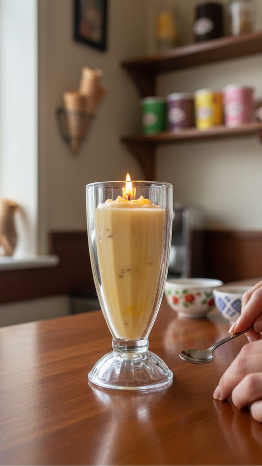 Banana Milkshake Candle | Sweet Banana Dessert Candle | Summer Coconut Soy Wax Candle