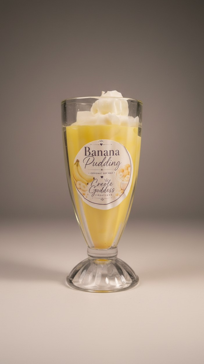 Banana Milkshake Candle | Sweet Banana Dessert Candle | Summer Coconut Soy Wax Candle